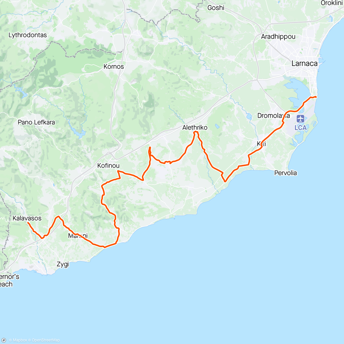 Mapa da atividade, Bike Corner, Larnaka Mackenzie mit AndiAustria