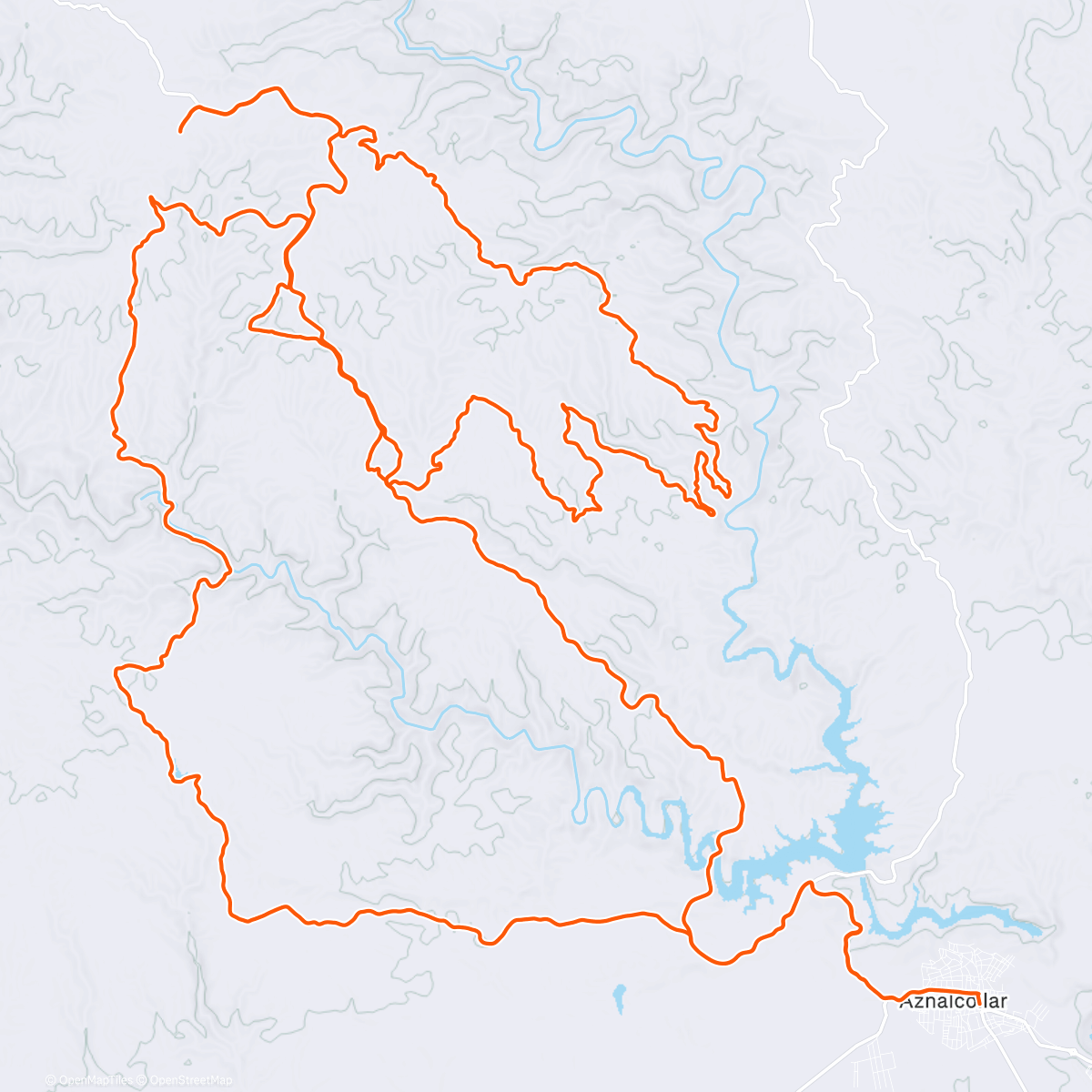 Map of the activity, Bicicleta de montaña matutina