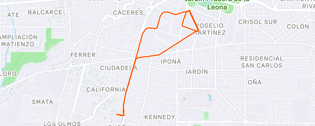 Карта физической активности (Evening Run)