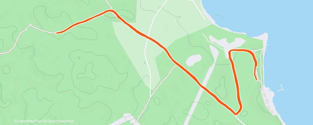 Map of the activity, Morning Run Tuesday