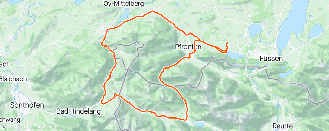 Map of the activity, Tannheimer Tal Runde ☀️