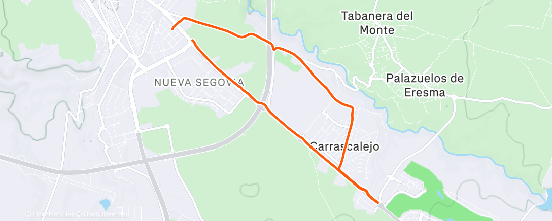 Map of the activity, Lunch Run