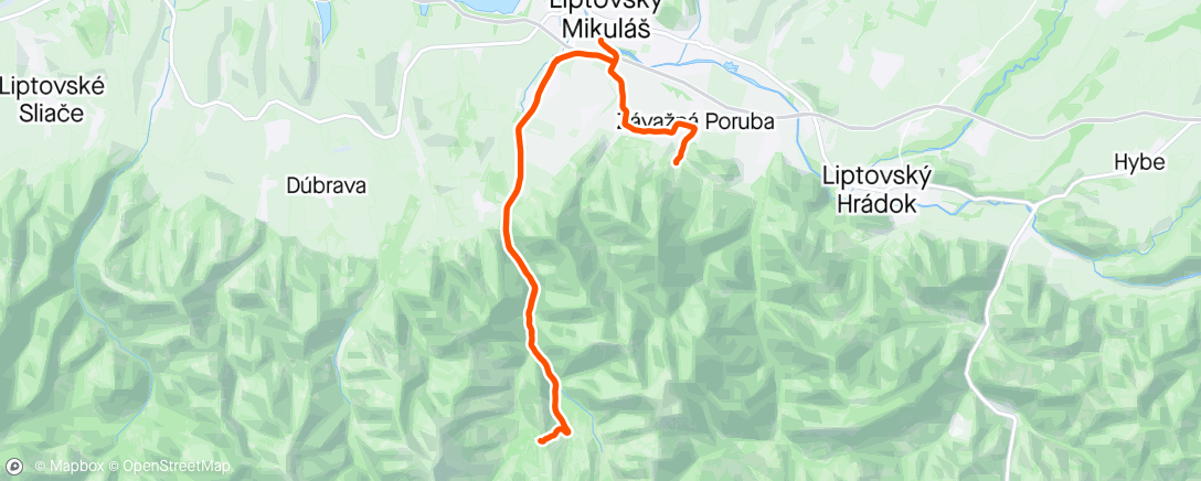 Map of the activity, Troska Liptova - troska vymrznut, zmoknut a zadychat si.