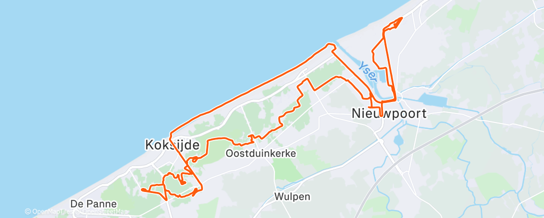 Map of the activity, Sortie vélo le matin