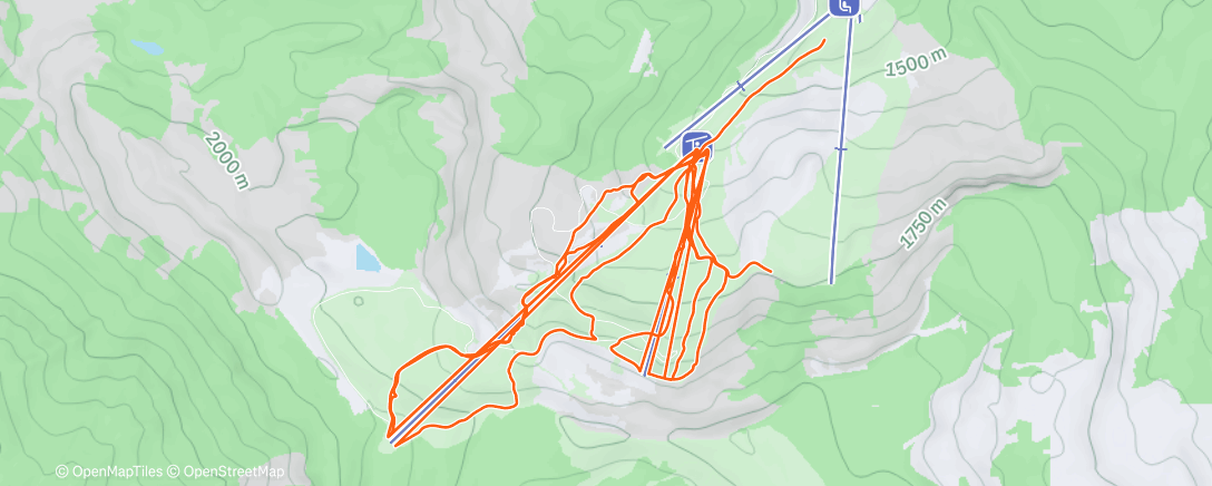 Map of the activity, Lunch Alpine Ski