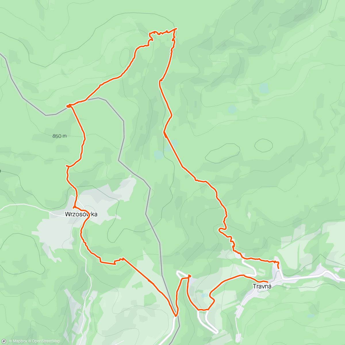 Mapa da atividade, Na Borůvkovou horu