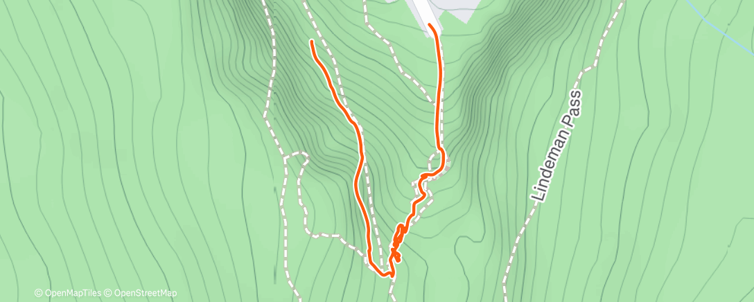 Map of the activity, Lunch Hike