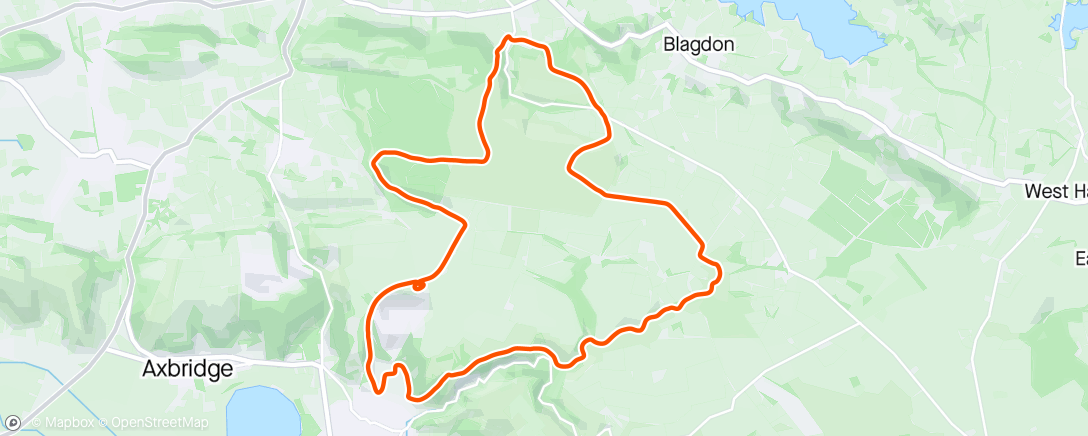 Map of the activity, Mendips trail race 🥇