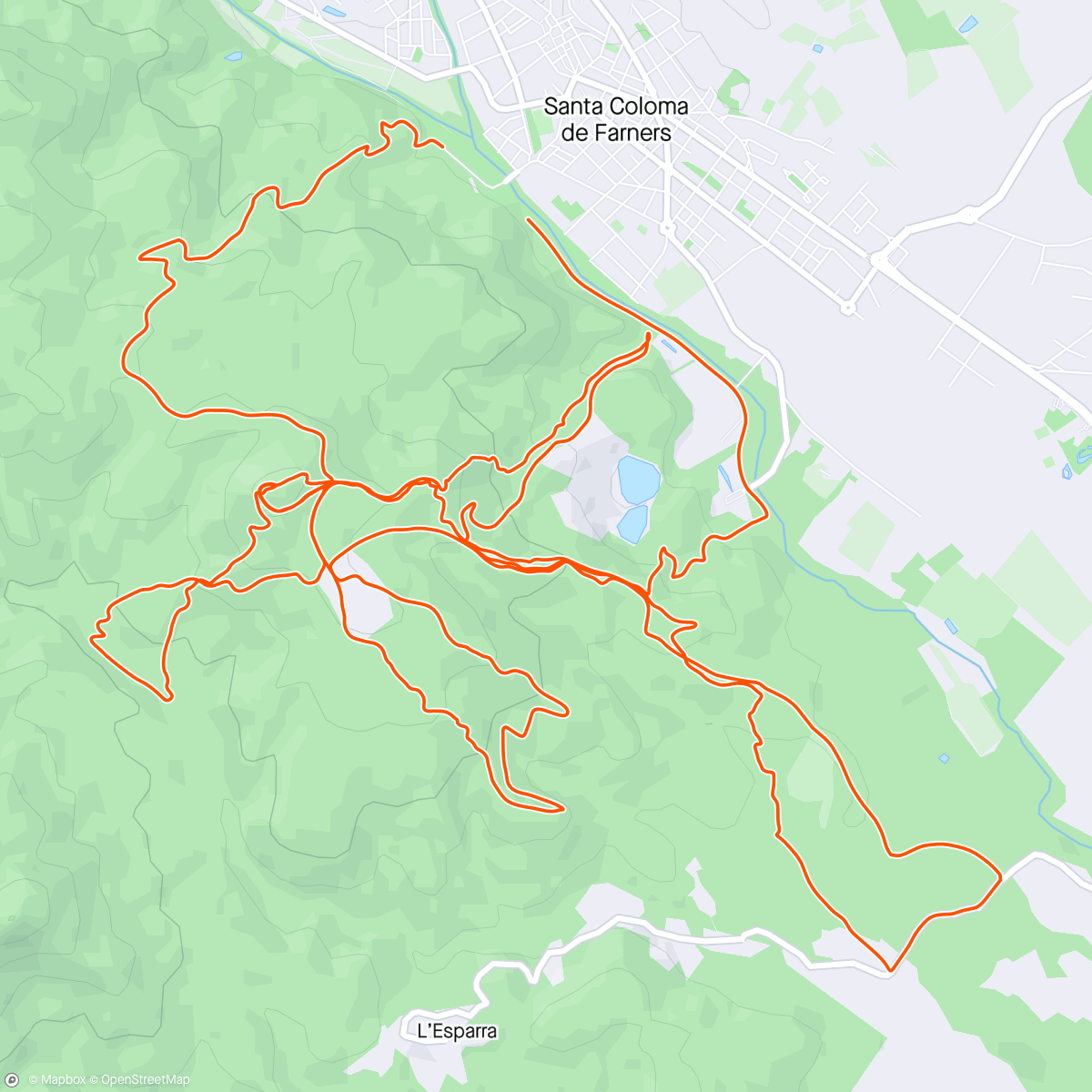 Map of the activity, Santa Coloma de Farners