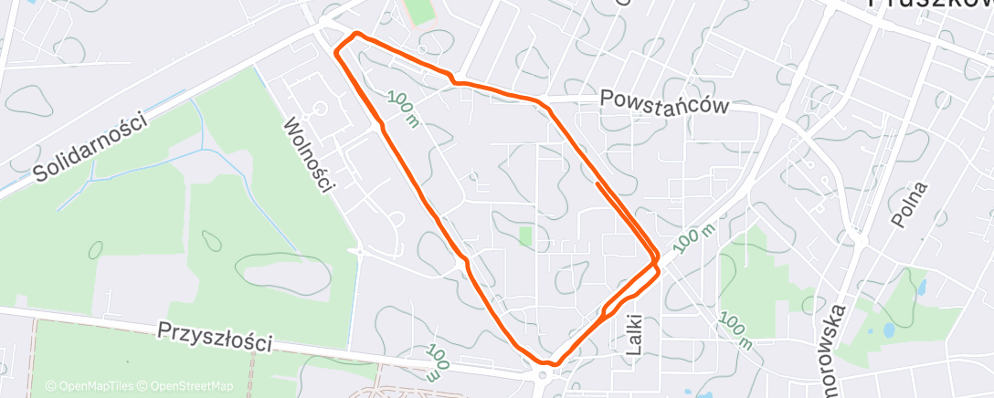 Карта физической активности (Afternoon Run)