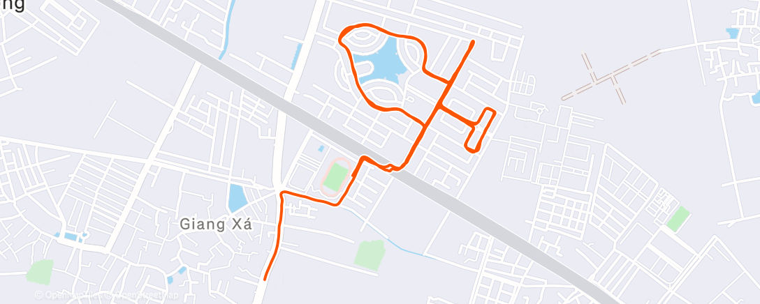 Map of the activity, Morning Run