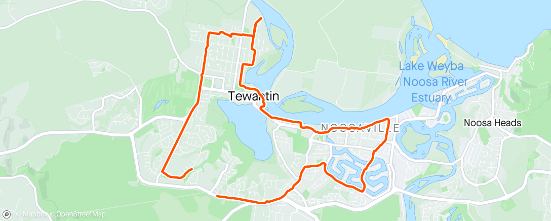 Map of the activity, Tewantin tour