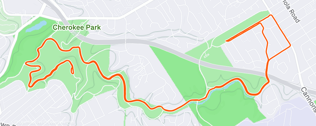 Map of the activity, Christmas Adam Fun Run