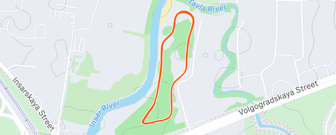 Map of the activity, Утренний забег