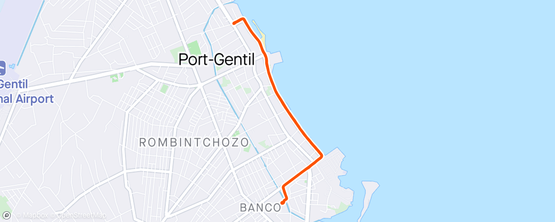 Mapa de la actividad (Footing bord de Mer @ PoG)