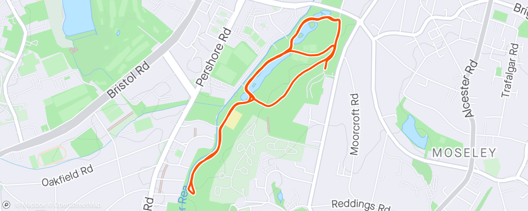 Map of the activity, 5K Morning Park Run 🏃