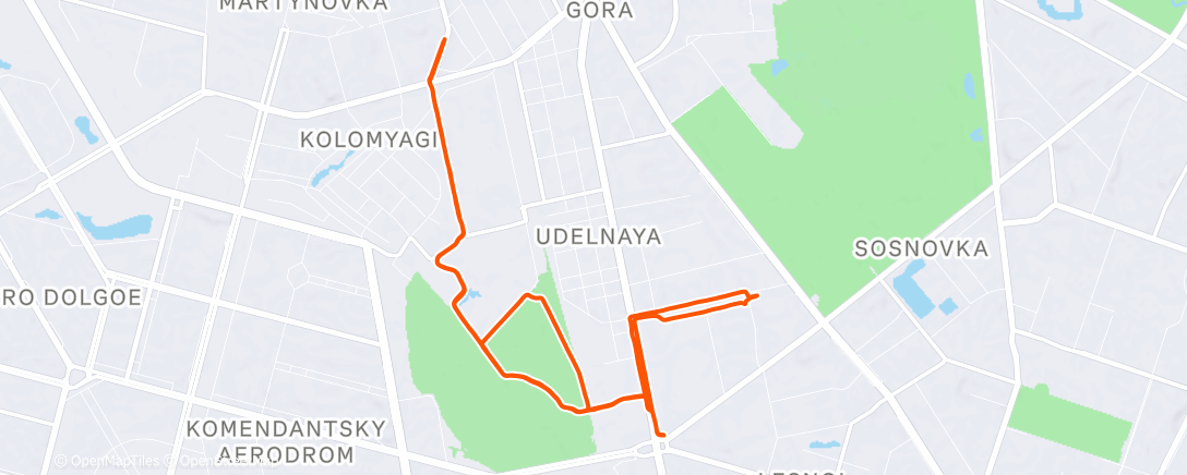 Карта физической активности (Afternoon Run)