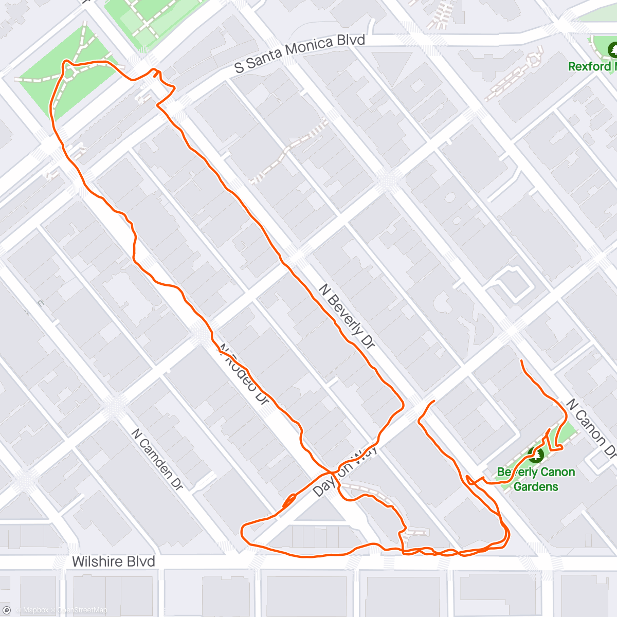 Mapa de la actividad, Rodeo Drive