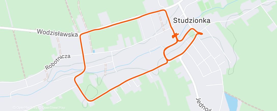 Map of the activity, Evening Run