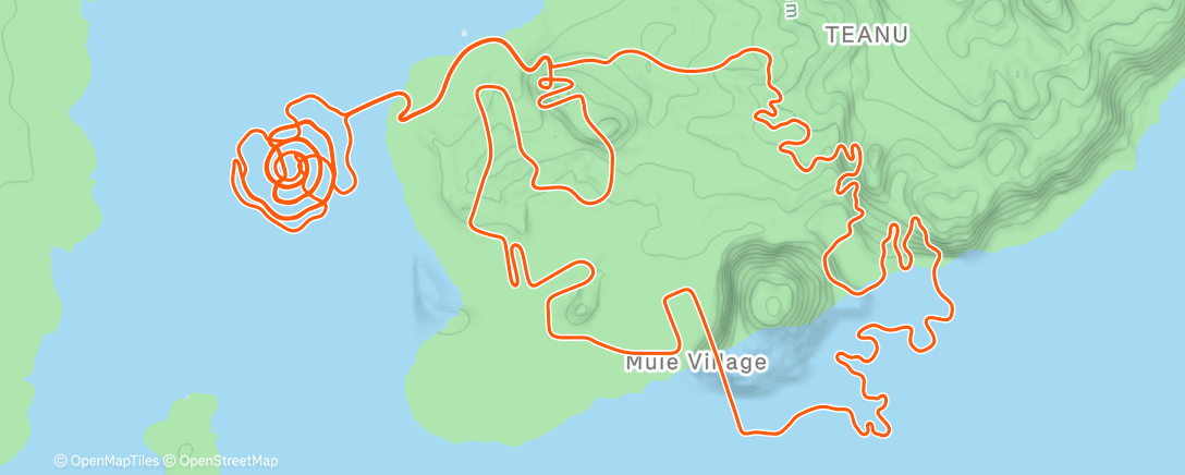 Mappa dell'attività Zwift - Three Little Sisters in Watopia