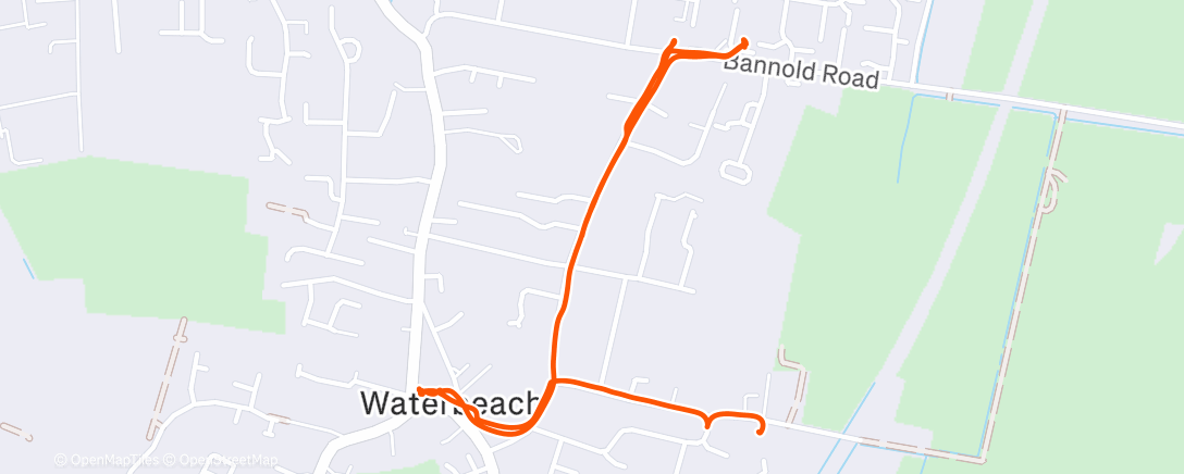 Map of the activity, Afternoon Walk