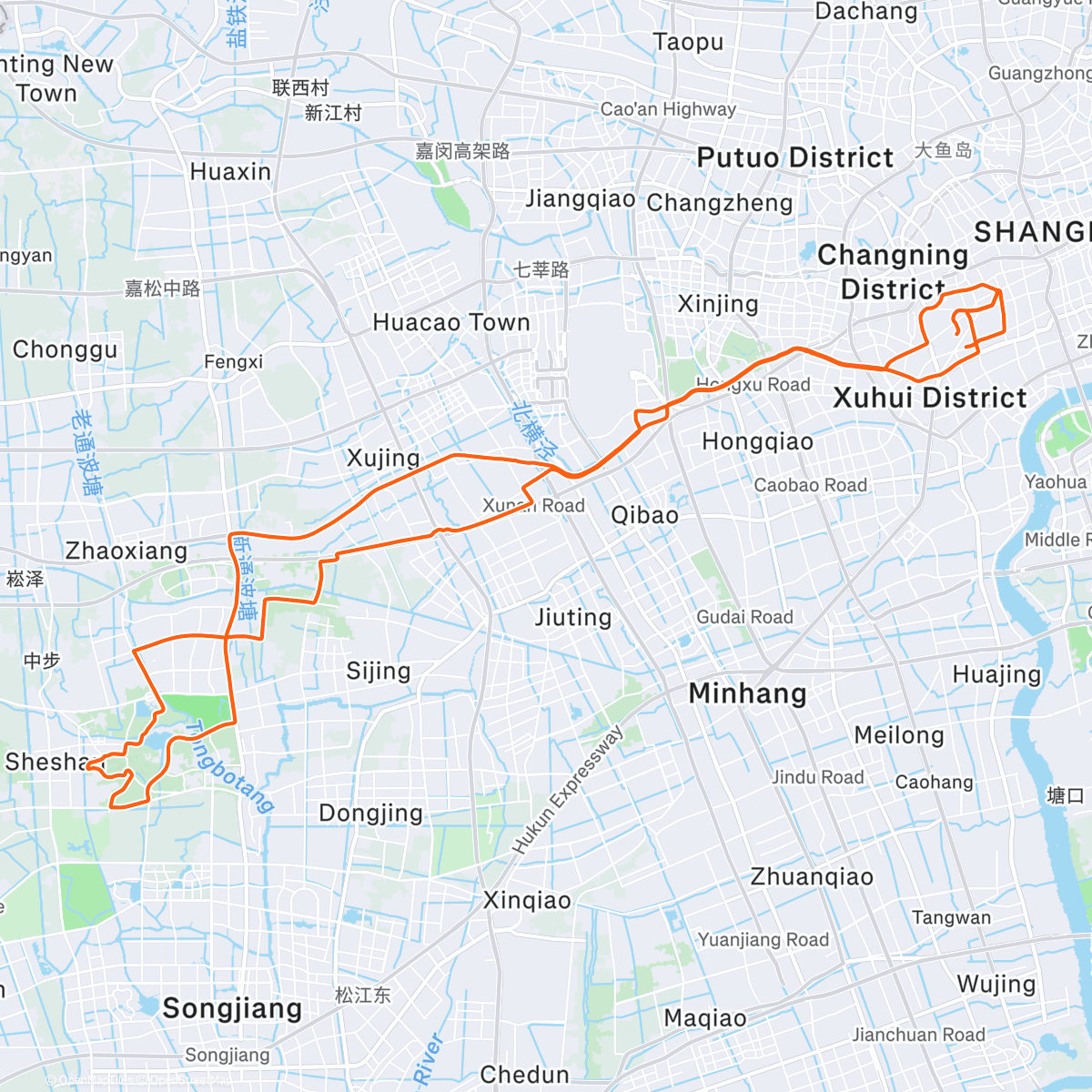 Map of the activity, Morning Ride