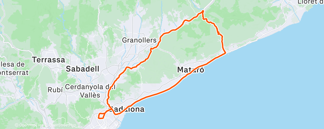Map of the activity, Rapha 500 / Day 1