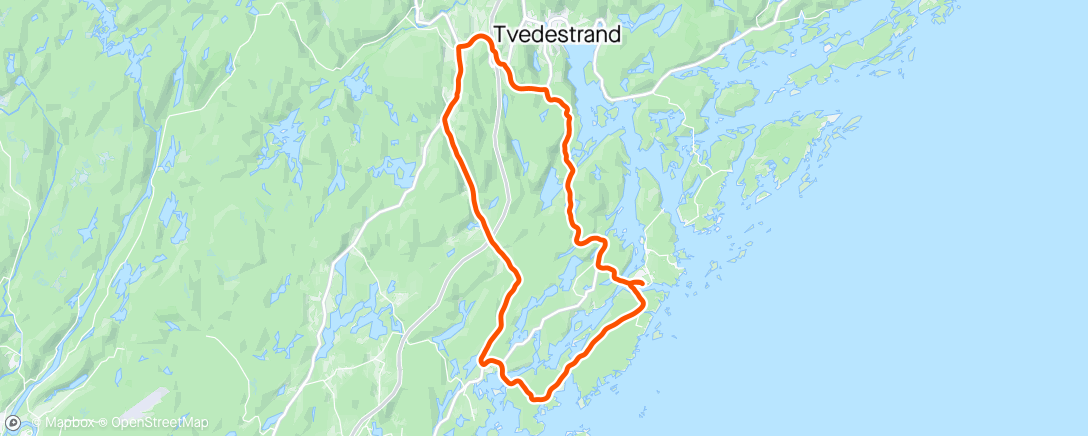 Map of the activity, Kveldstur i flott vårvær.