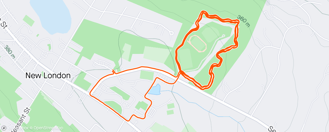 Map of the activity, Morris x 7 + college loop