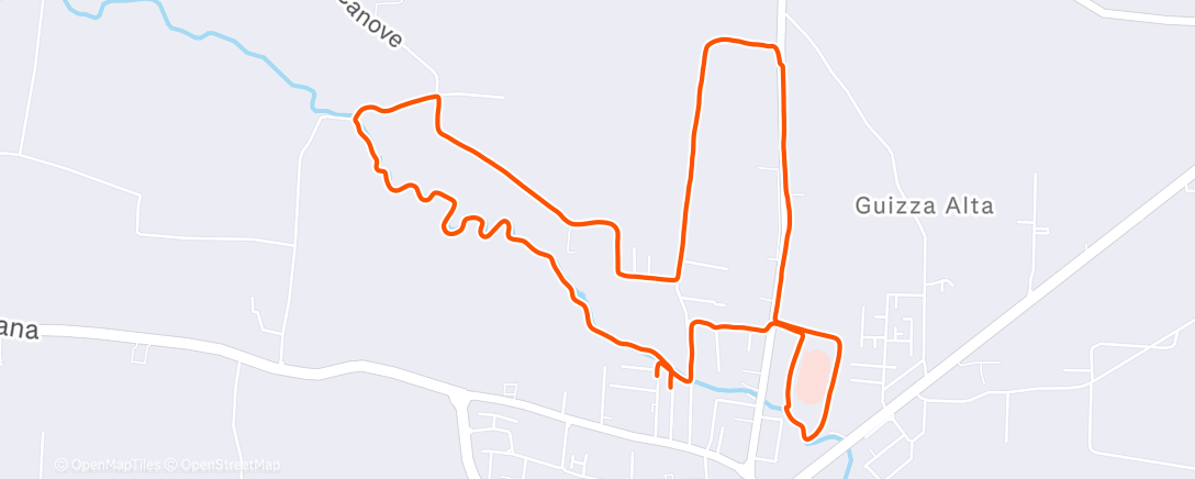 Map of the activity, Corsa pomeridiana