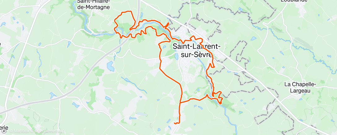 Map of the activity, Morning Trail Run