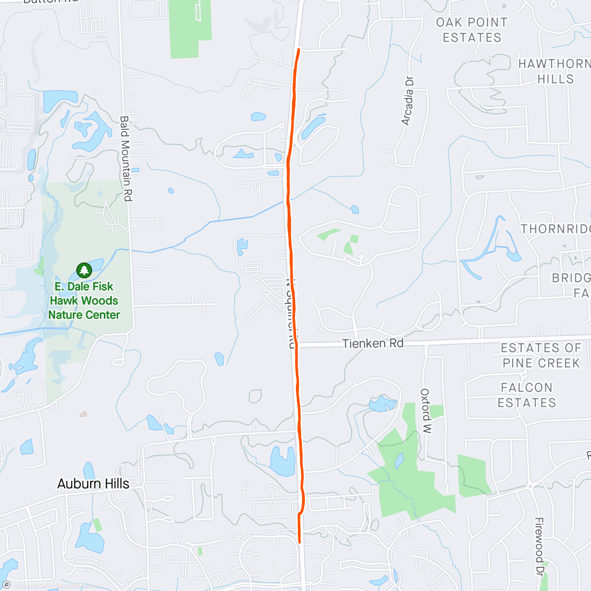 Map of the activity, 3.5mi Before the Storm ⛈️ solo