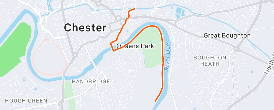 Map of the activity, Lunch Run