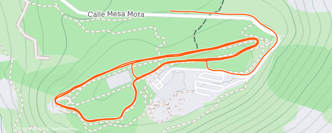 Map of the activity, Afternoon Run
