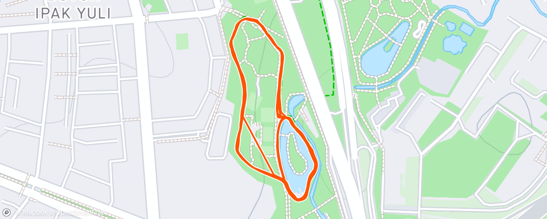 Map of the activity, Evening Run