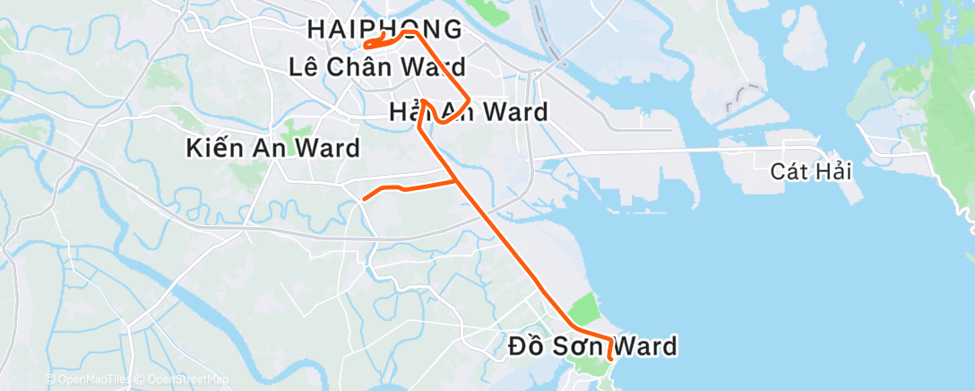 Map of the activity, Night Run