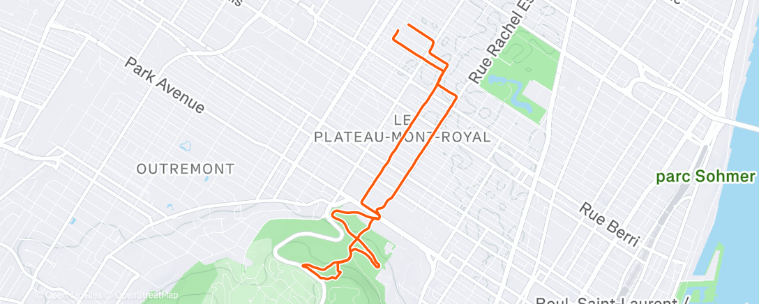 Map of the activity, Tour sur le Mont