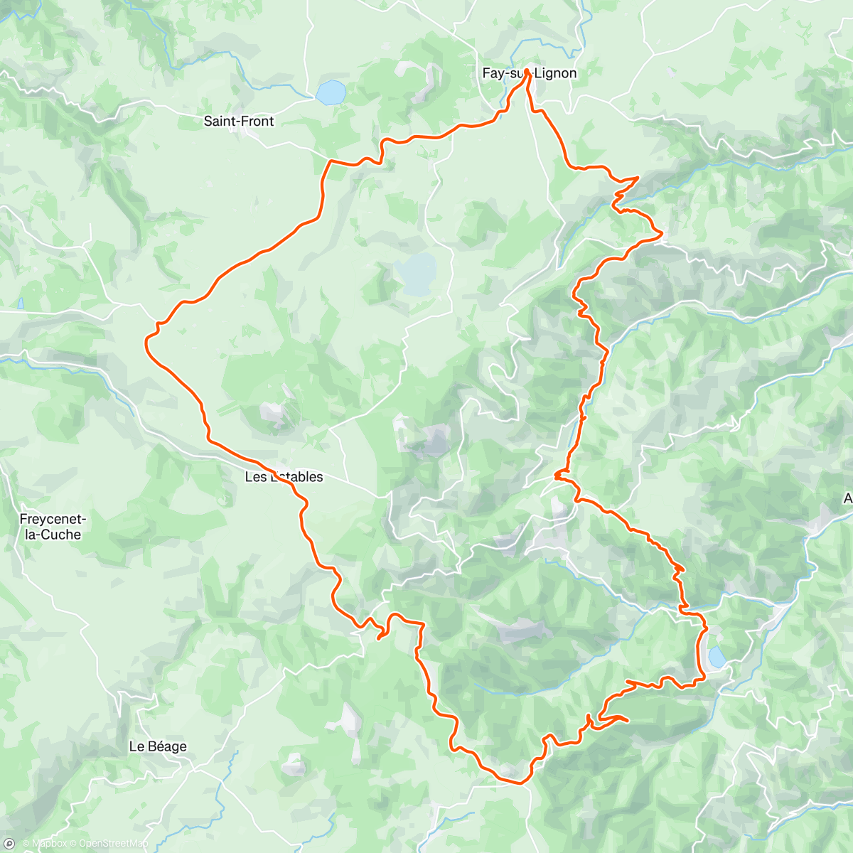 Map of the activity, Sortie VTT le midi