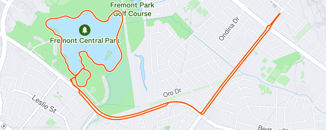 Map of the activity, Morning Run