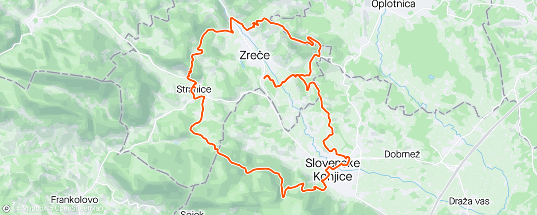 Map of the activity, Brinjeva / Golek / Konjice trails / Škalce