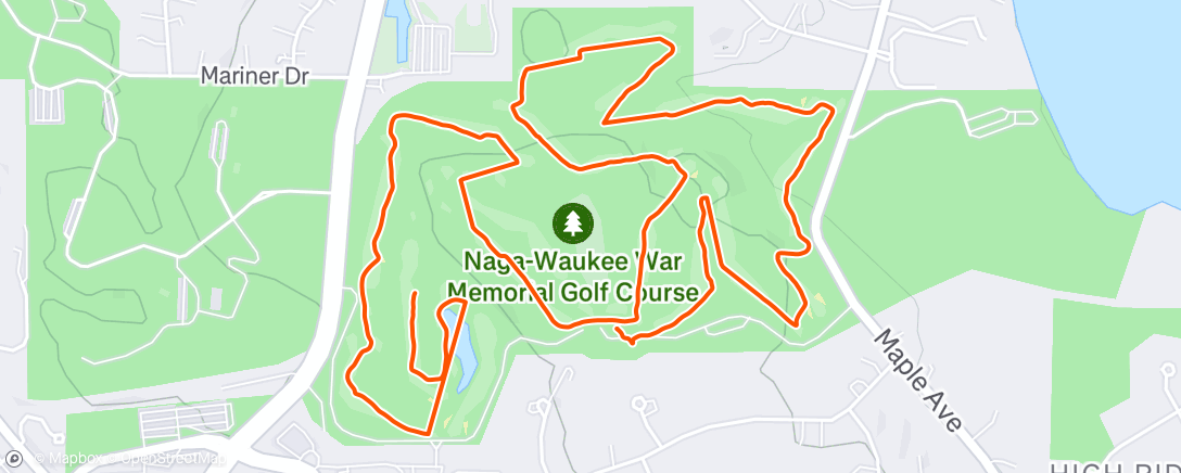 Map of the activity, Golf walk