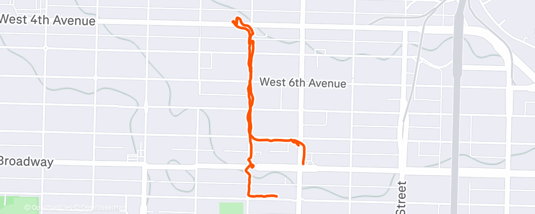 Map of the activity, Outdoor Walking