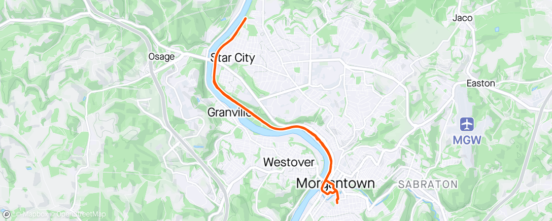 Map of the activity, Afternoon Ride