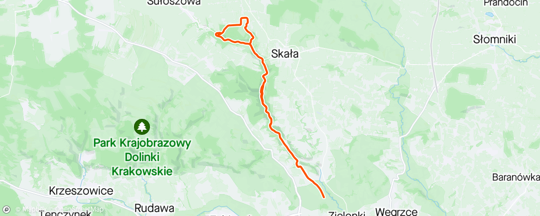 Map of the activity, Dolinki Krakowskie #1