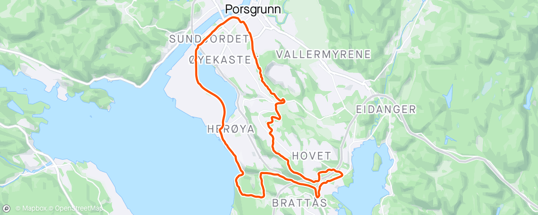 Map of the activity, Urædd-løypa og Frierstien før 2x2års bursdag🥳☀️