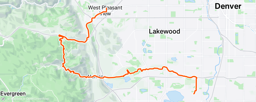Map of the activity, Morning Ride