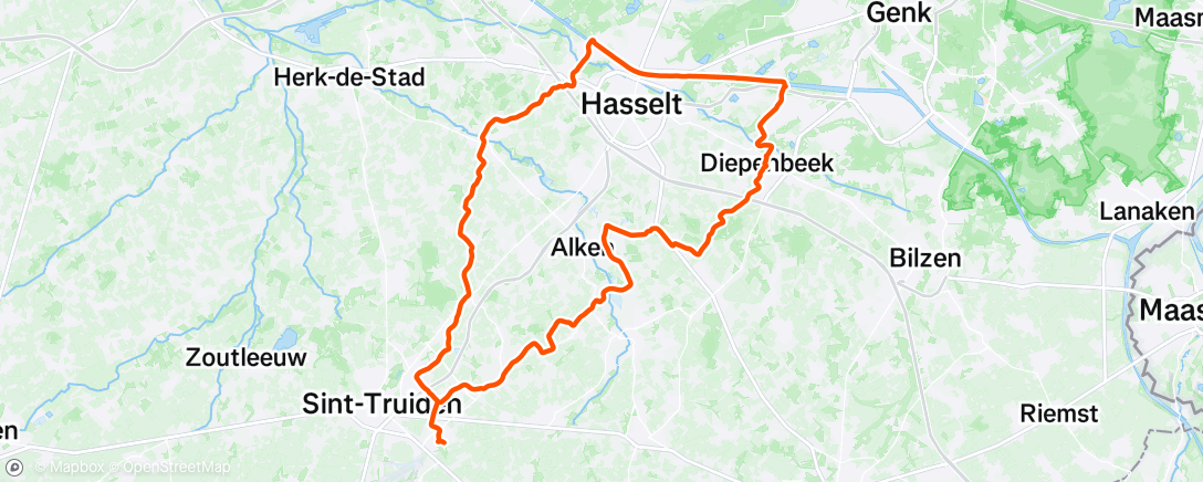 Map of the activity, ZLWTC plan B regenscenario zonder regen