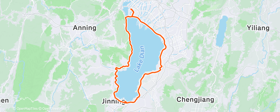 Map of the activity, 晨间骑行