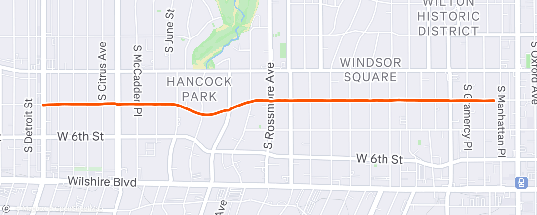 Map of the activity, Evening Ride