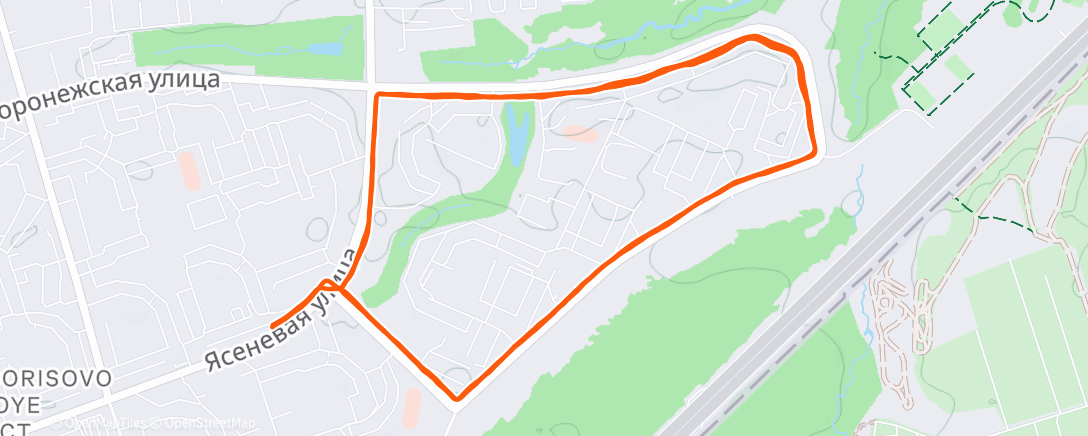 Карта физической активности (Afternoon Run)